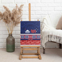 Personalised FAST Samoa Siapo Canvas Wall Art Teuila Flowers Samoan Pattern LT14 - Polynesian Pride