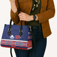Personalised FAST Samoa Siapo Leather Bag Teuila Flowers Samoan Pattern LT14 - Polynesian Pride