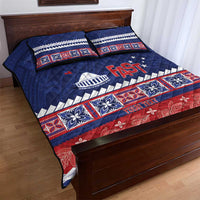 Personalised FAST Samoa Siapo Quilt Bed Set Teuila Flowers Samoan Pattern LT14 - Polynesian Pride