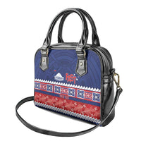 Personalised FAST Samoa Siapo Shoulder Handbag Teuila Flowers Samoan Pattern LT14 - Polynesian Pride