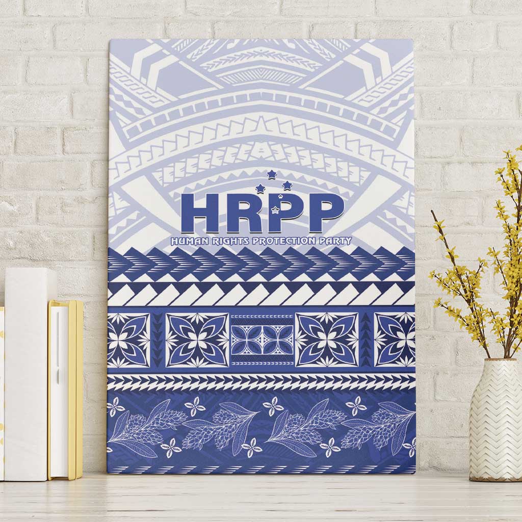 HRPP Samoa Siapo Canvas Wall Art Teuila Flowers Samoan Pattern LT14 Without Frame White - Polynesian Pride