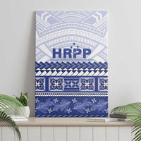 HRPP Samoa Siapo Canvas Wall Art Teuila Flowers Samoan Pattern LT14 - Polynesian Pride