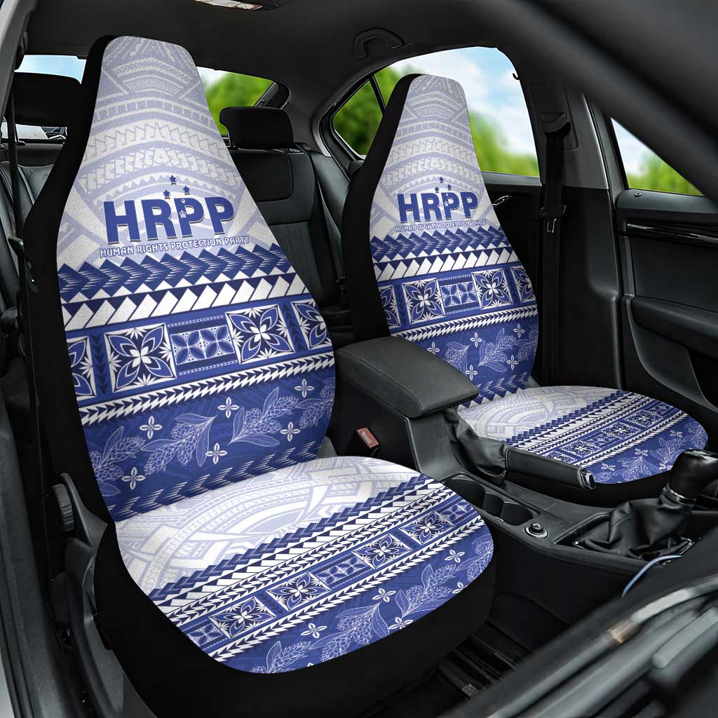 HRPP Samoa Siapo Car Seat Cover Teuila Flowers Samoan Pattern LT14 One Size White - Polynesian Pride