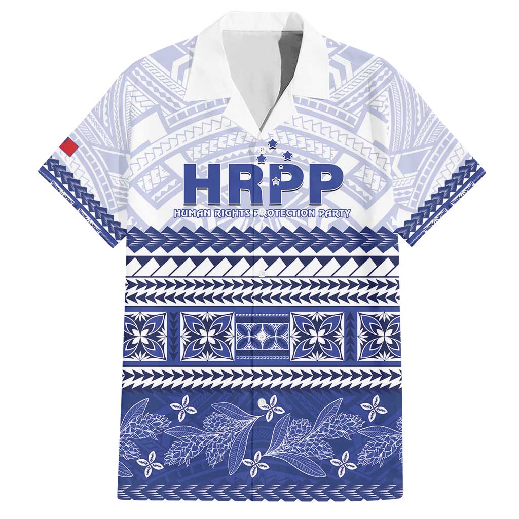 Personalised HRPP Samoa Siapo Hawaiian Shirt Teuila Flowers Samoan Pattern LT14 White - Polynesian Pride