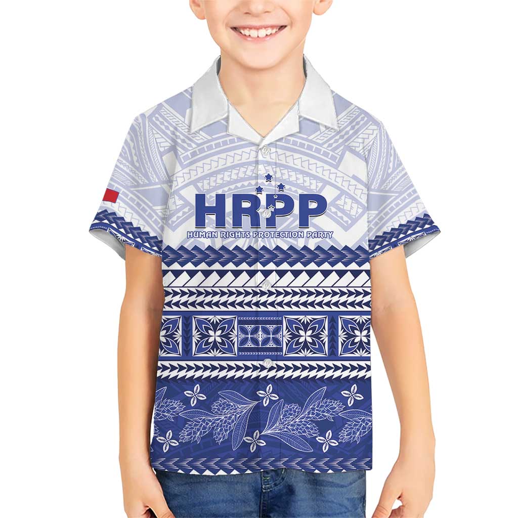 Personalised HRPP Samoa Siapo Kid Hawaiian Shirt Teuila Flowers Samoan Pattern LT14 Kid White - Polynesian Pride