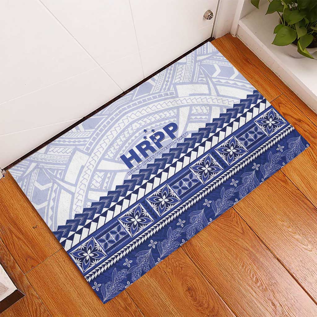HRPP Samoa Siapo Rubber Doormat Teuila Flowers Samoan Pattern LT14 - Polynesian Pride