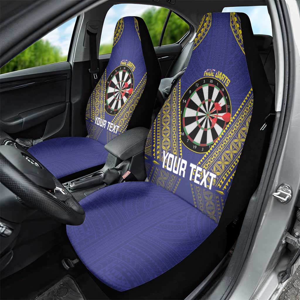Personalised Niue Darts Car Seat Cover Dart Board Hiapo Pattern LT14 - Polynesian Pride
