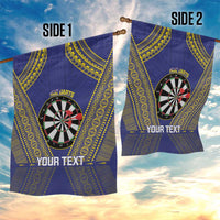 Personalised Niue Darts Garden Flag Dart Board Hiapo Pattern LT14 - Polynesian Pride