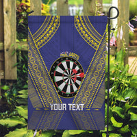 Personalised Niue Darts Garden Flag Dart Board Hiapo Pattern LT14 Garden Flag Blue - Polynesian Pride