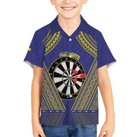 Personalised Niue Darts Hawaiian Shirt Dart Board Hiapo Pattern LT14 - Polynesian Pride