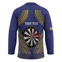 Personalised Niue Darts Hockey Jersey Dart Board Hiapo Pattern LT14 - Polynesian Pride