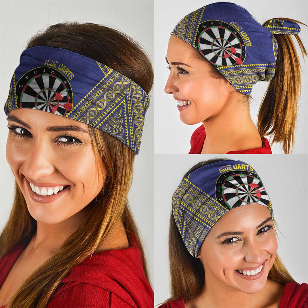 Personalised Niue Darts Neck Gaiter Dart Board Hiapo Pattern LT14 - Polynesian Pride