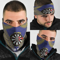 Personalised Niue Darts Neck Gaiter Dart Board Hiapo Pattern LT14 - Polynesian Pride