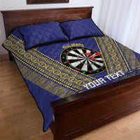 Personalised Niue Darts Quilt Bed Set Dart Board Hiapo Pattern LT14 - Polynesian Pride
