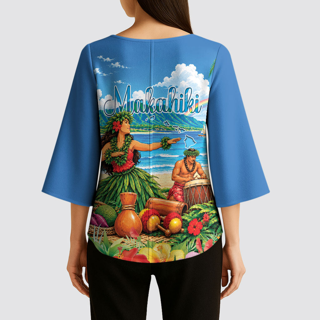 Hawaii Makahiki Kimono Sleeve Blouse Hawaiian New Year Tropical Vibes LT14 - Polynesian Pride