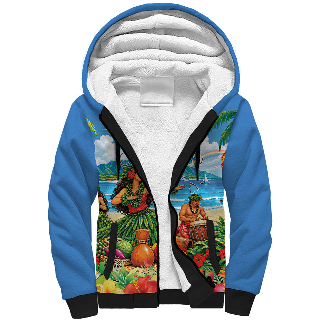 Hawaii Makahiki Sherpa Hoodie Hawaiian New Year Tropical Vibes