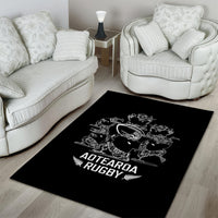 New Zealand Silver Fern Rugby Area Rug Haka Aotearoa Kiwi Dance LT14 - Polynesian Pride