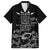 New Zealand Silver Fern Rugby Family Matching Off Shoulder Long Sleeve Dress and Hawaiian Shirt Haka Aotearoa Kiwi Dance LT14 Dad's Shirt - Short Sleeve Black - Polynesian Pride