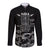 New Zealand Silver Fern Rugby Long Sleeve Button Shirt Haka Aotearoa Kiwi Dance LT14 Unisex Black - Polynesian Pride