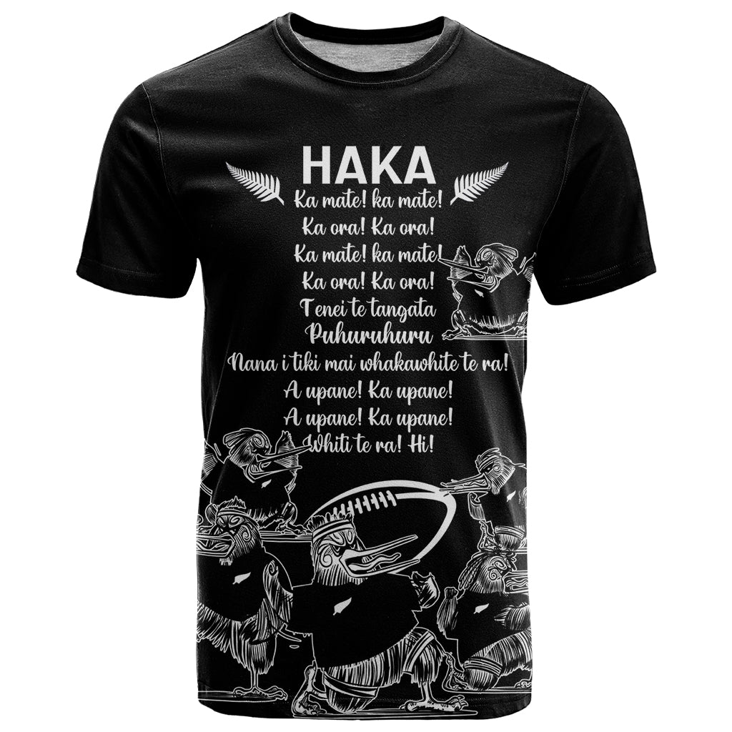 New Zealand Silver Fern Rugby T Shirt Haka Aotearoa Kiwi Dance LT14 Black - Polynesian Pride