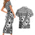 Black Bula Fiji Couples Matching Short Sleeve Bodycon Dress and Hawaiian Shirt Unique Masi Tapa Pattern