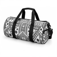 Black Bula Fiji Duffle Bag Unique Masi Tapa Pattern LT14 - Polynesian Pride