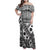 Black Bula Fiji Family Matching Off Shoulder Maxi Dress and Hawaiian Shirt Unique Masi Tapa Pattern