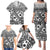 Black Bula Fiji Family Matching Puletasi and Hawaiian Shirt Unique Masi Tapa Pattern