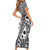 Black Bula Fiji Family Matching Short Sleeve Bodycon Dress and Hawaiian Shirt Unique Masi Tapa Pattern