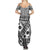 Black Bula Fiji Family Matching Summer Maxi Dress and Hawaiian Shirt Unique Masi Tapa Pattern