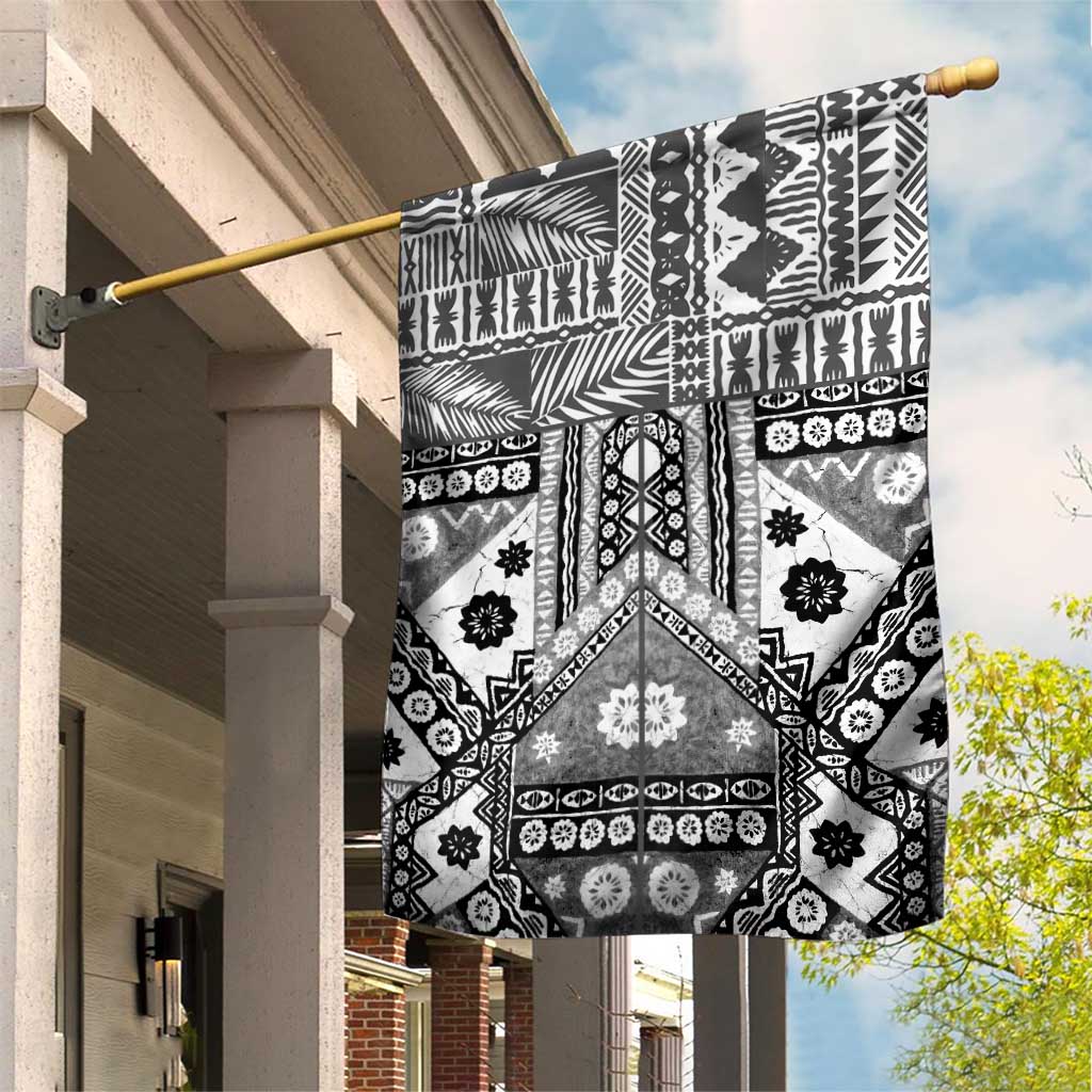 Black Bula Fiji Garden Flag Unique Masi Tapa Pattern LT14 House Flag Black - Polynesian Pride