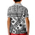 Black Bula Fiji Kid Polo Shirt Unique Masi Tapa Pattern