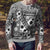 Black Bula Fiji Ugly Christmas Sweater Unique Masi Tapa Pattern