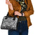 Black Bula Fiji Shoulder Handbag Unique Masi Tapa Pattern