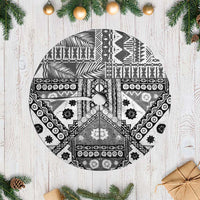 Black Bula Fiji Tree Skirt Unique Masi Tapa Pattern LT14 Casual Black - Polynesian Pride