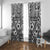 Black Bula Fiji Window Curtain Unique Masi Tapa Pattern