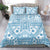 Blue Bula Fiji Bedding Set Unique Masi Tapa Pattern