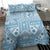 Blue Bula Fiji Bedding Set Unique Masi Tapa Pattern