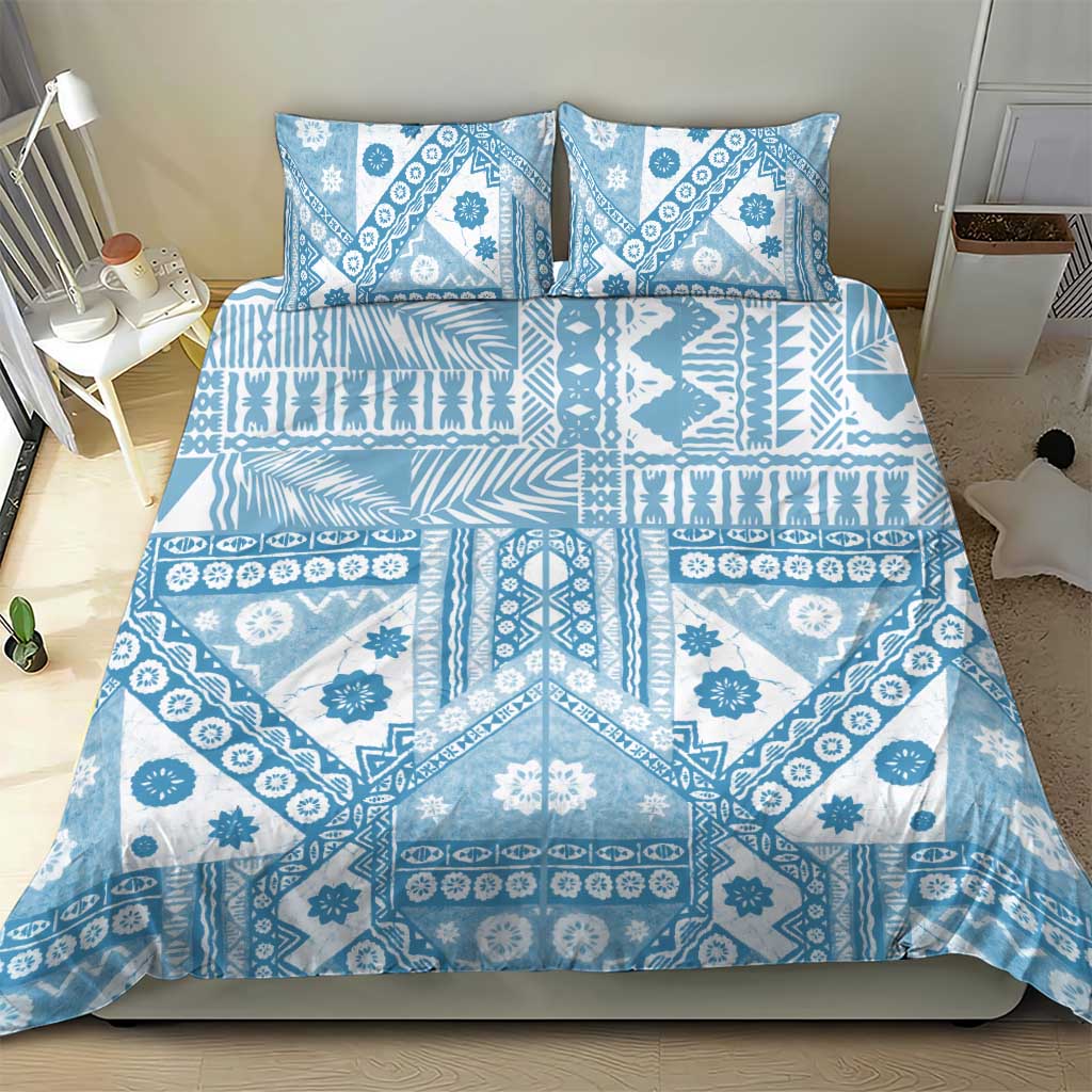 Blue Bula Fiji Bedding Set Unique Masi Tapa Pattern LT14 - Polynesian Pride