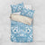 Blue Bula Fiji Bedding Set Unique Masi Tapa Pattern