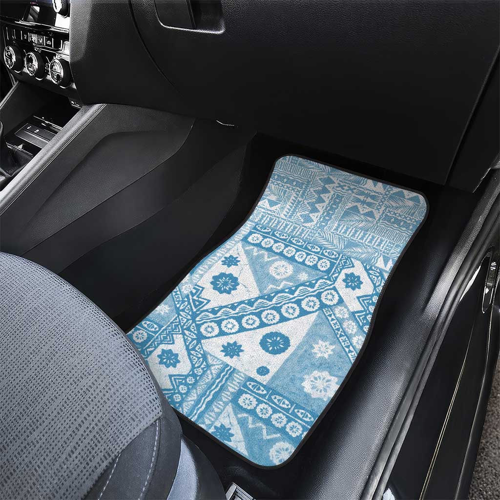 Blue Bula Fiji Car Mats Unique Masi Tapa Pattern LT14 - Polynesian Pride
