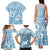 Blue Bula Fiji Family Matching Tank Maxi Dress and Hawaiian Shirt Unique Masi Tapa Pattern