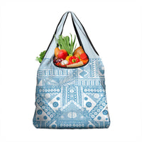 Blue Bula Fiji Grocery Bag Unique Masi Tapa Pattern LT14 1-pack One Size Blue - Polynesian Pride