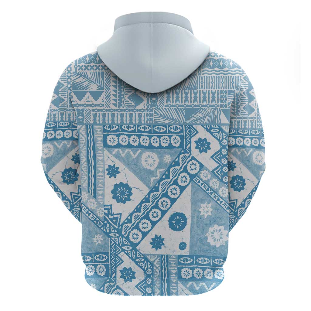 Blue Bula Fiji Hoodie Unique Masi Tapa Pattern LT14 - Polynesian Pride