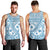 Blue Bula Fiji Men Tank Top Unique Masi Tapa Pattern