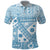 Blue Bula Fiji Polo Shirt Unique Masi Tapa Pattern