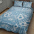 Blue Bula Fiji Quilt Bed Set Unique Masi Tapa Pattern