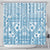 Blue Bula Fiji Shower Curtain Unique Masi Tapa Pattern