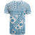 Blue Bula Fiji T Shirt Unique Masi Tapa Pattern