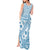 Blue Bula Fiji Tank Maxi Dress Unique Masi Tapa Pattern